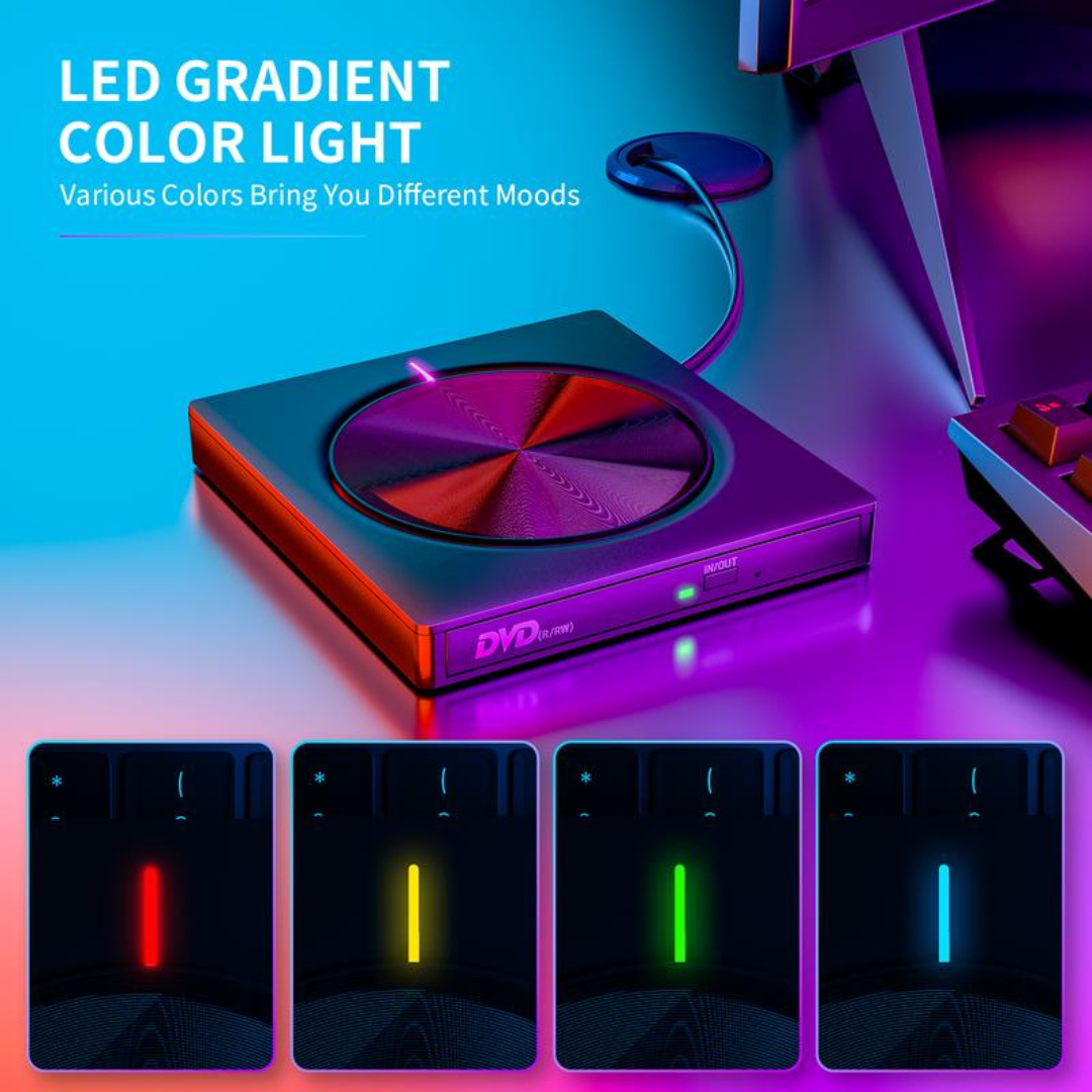 External Laptop DVD Player USB C 3.0 Portable CD Burner